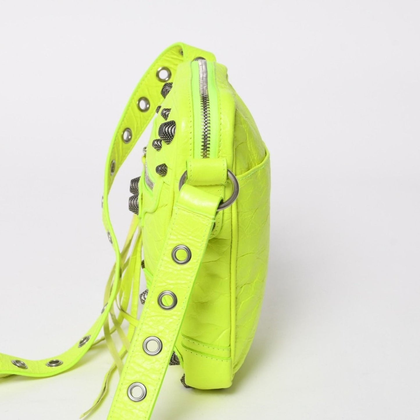 Balenciaga le Cagole Cross Belt Bag Yellow Green — view 4