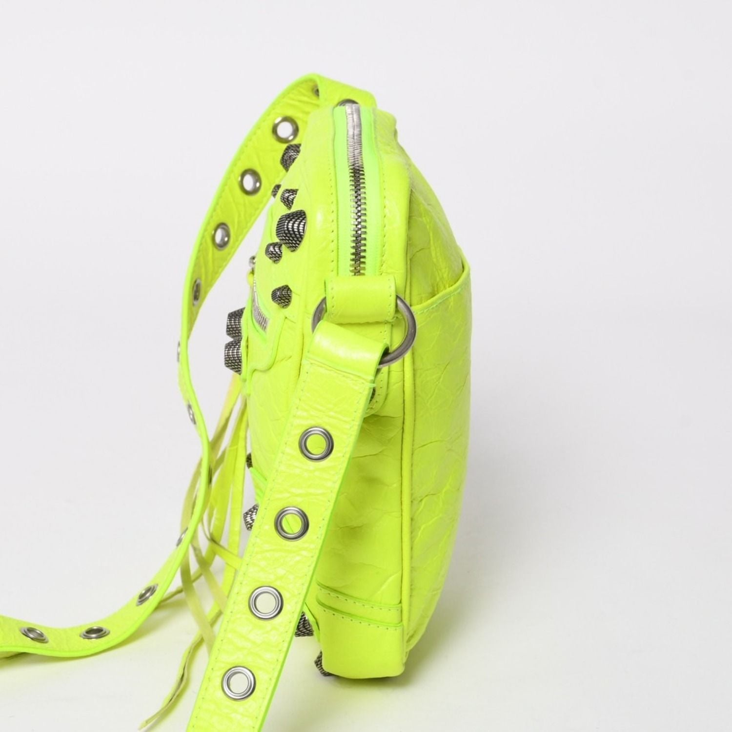 Balenciaga le Cagole Cross Belt Bag Yellow Green — view 4