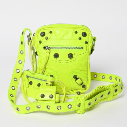 Balenciaga le Cagole Cross Belt Bag Yellow Green