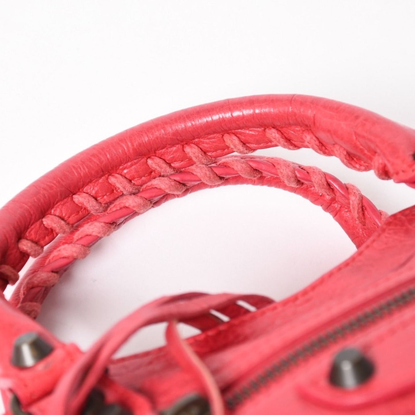 Balenciaga Classic Mini City 2-Way Shoulder Bag Leather Red Pink — view 6