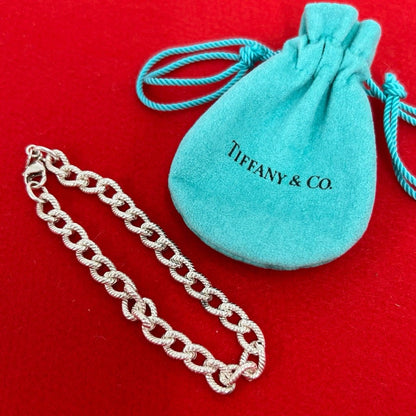 Tiffany & Co Vintage Twist Loop Bracelet 925 Sterling Silver