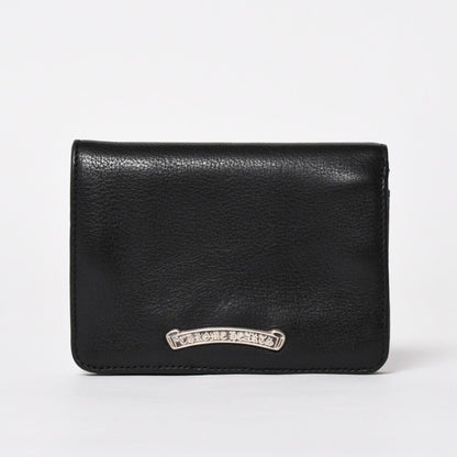 Chrome Hearts Wallet Joey Bifold Dagger Zip Scroll Label Black