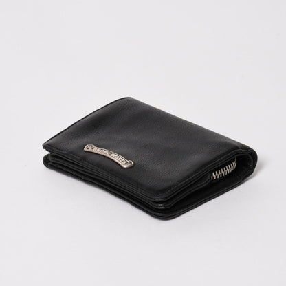 Chrome Hearts Wallet Joey Bifold Dagger Zip Scroll Label Black — view 4