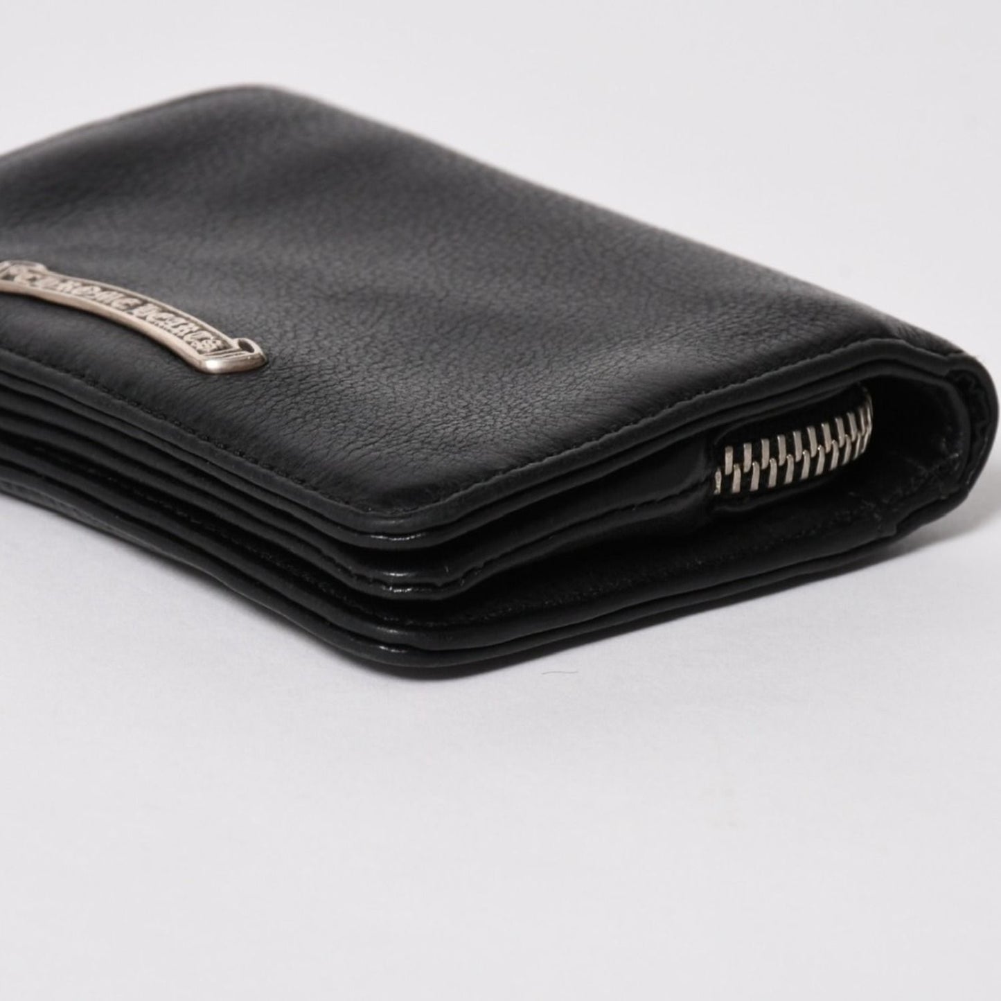 Chrome Hearts Wallet Joey Bifold Dagger Zip Scroll Label Black — view 5