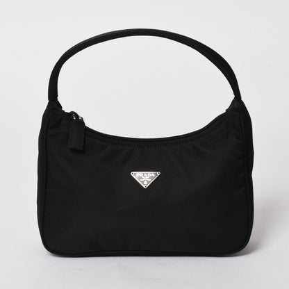 Prada Hobo Handbag Nylon Black