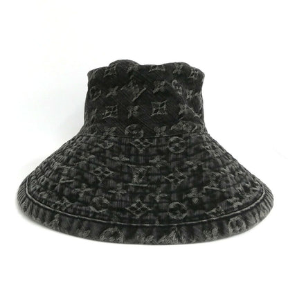 Louis Vuitton Chapeau Monogram Denim Hat Black L Cotton — view 3
