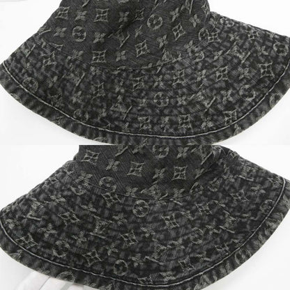 Louis Vuitton Chapeau Monogram Denim Hat Black L Cotton — view 8