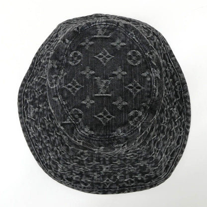 Louis Vuitton Chapeau Monogram Denim Hat Black L Cotton — view 6