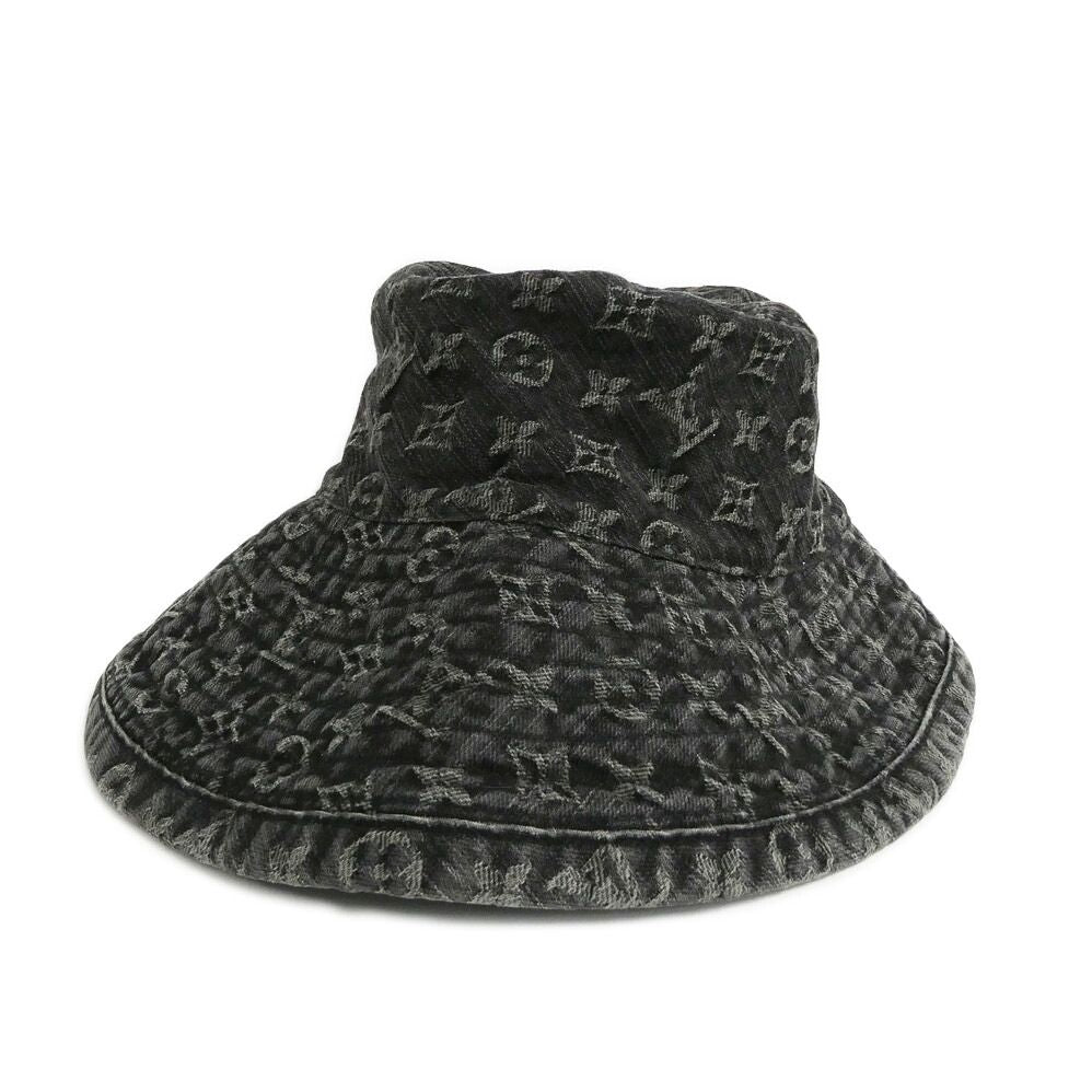 Louis Vuitton Chapeau Monogram Denim Hat Black L Cotton