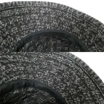 Louis Vuitton Chapeau Monogram Denim Hat Black L Cotton — view 7