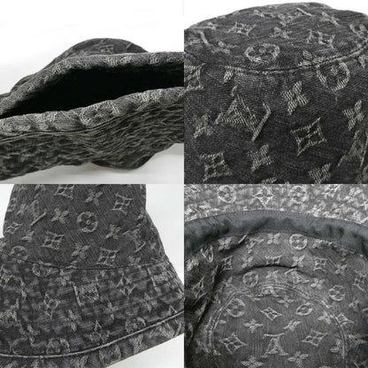 Louis Vuitton Chapeau Monogram Denim Hat Black L Cotton — view 9