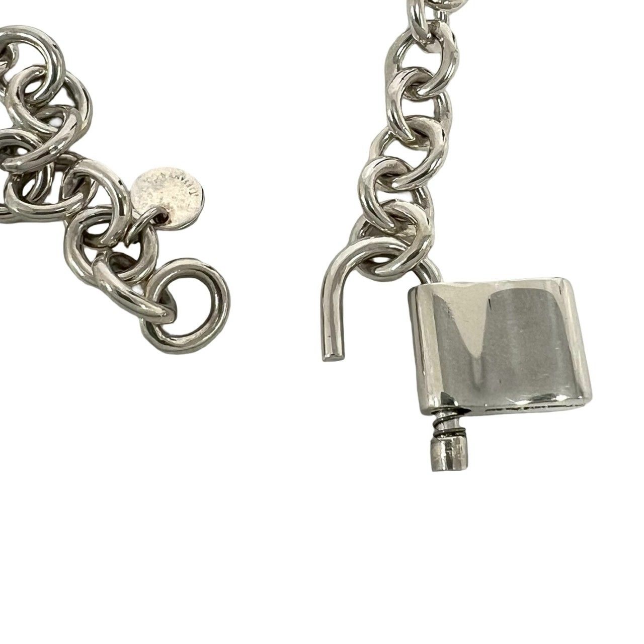 Tiffany & Co Lock Bracelet 925 Sterling Silver Chain — view 4