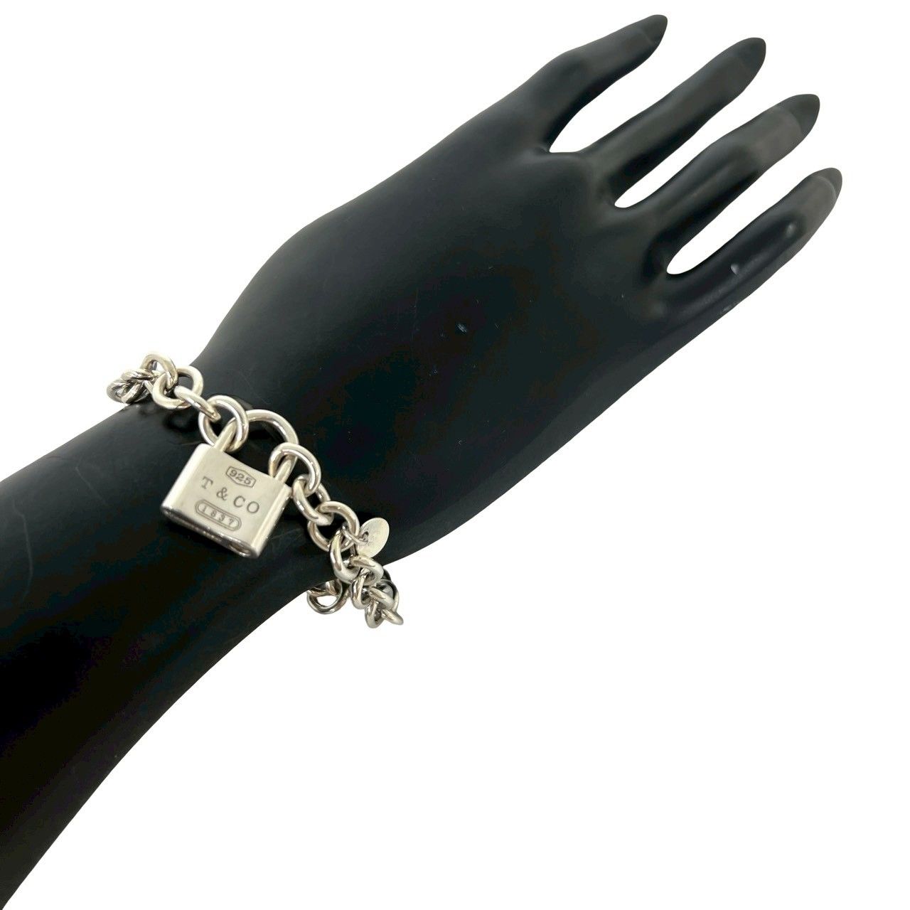 Tiffany & Co Lock Bracelet 925 Sterling Silver Chain — view 2