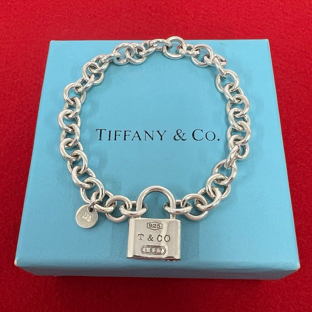 Tiffany & Co Lock Bracelet 925 Sterling Silver Chain