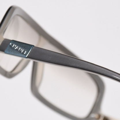 Chanel Shield Shape Sunglasses Acetate Gray Eyewear — view 6