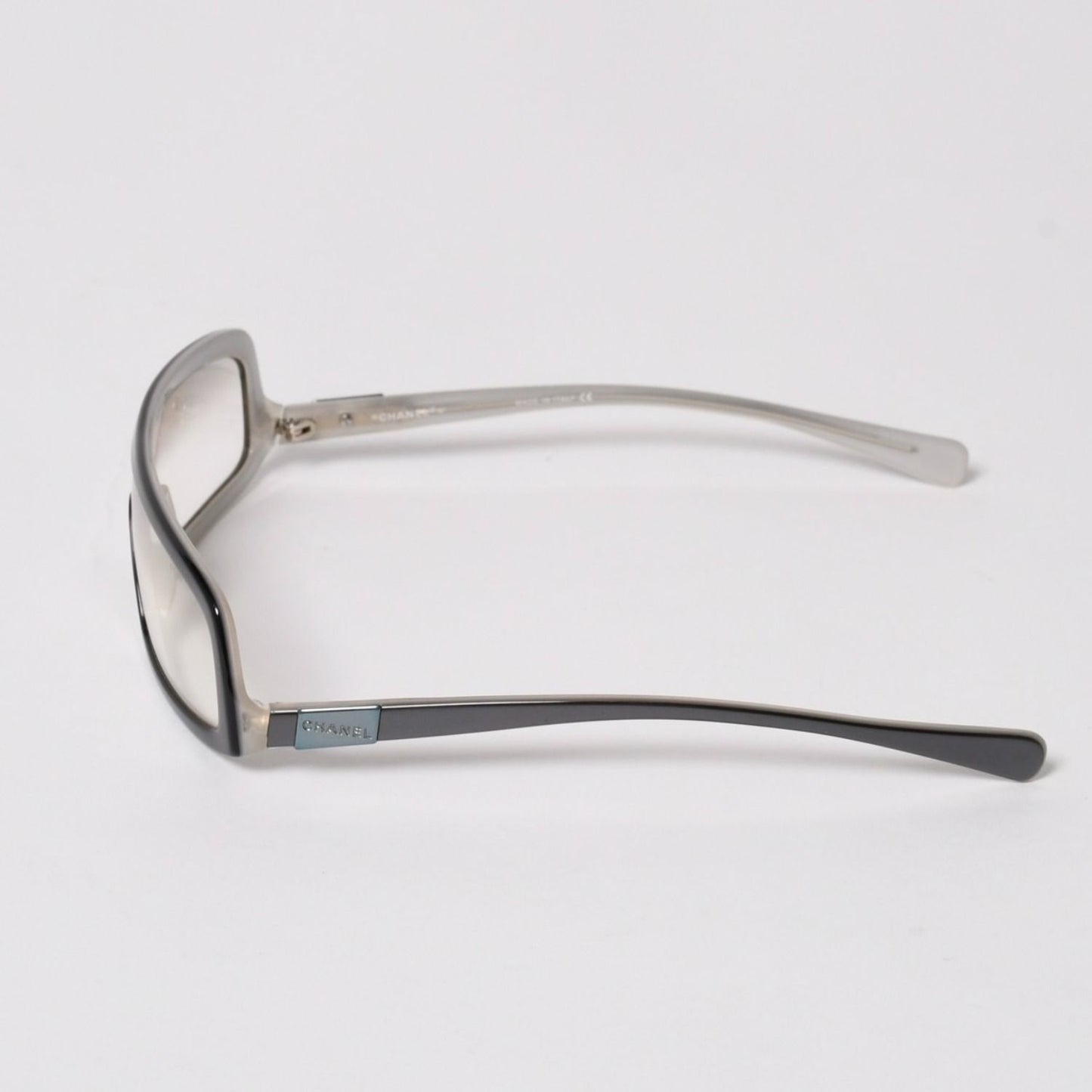 Chanel Shield Shape Sunglasses Acetate Gray Eyewear — view 4