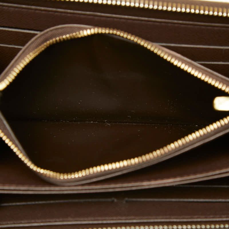 Louis Vuitton Damier Zippy Wallet Zip Around Brown Leather — view 9