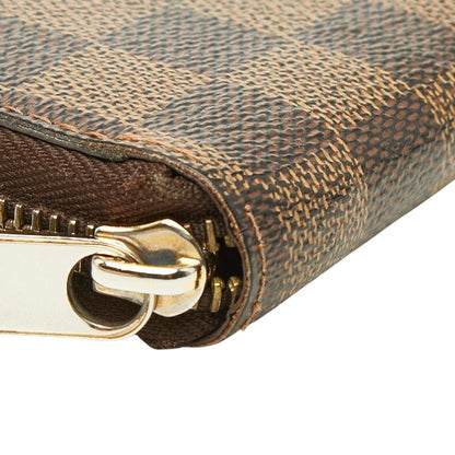 Louis Vuitton Damier Zippy Wallet Zip Around Brown Leather — view 6