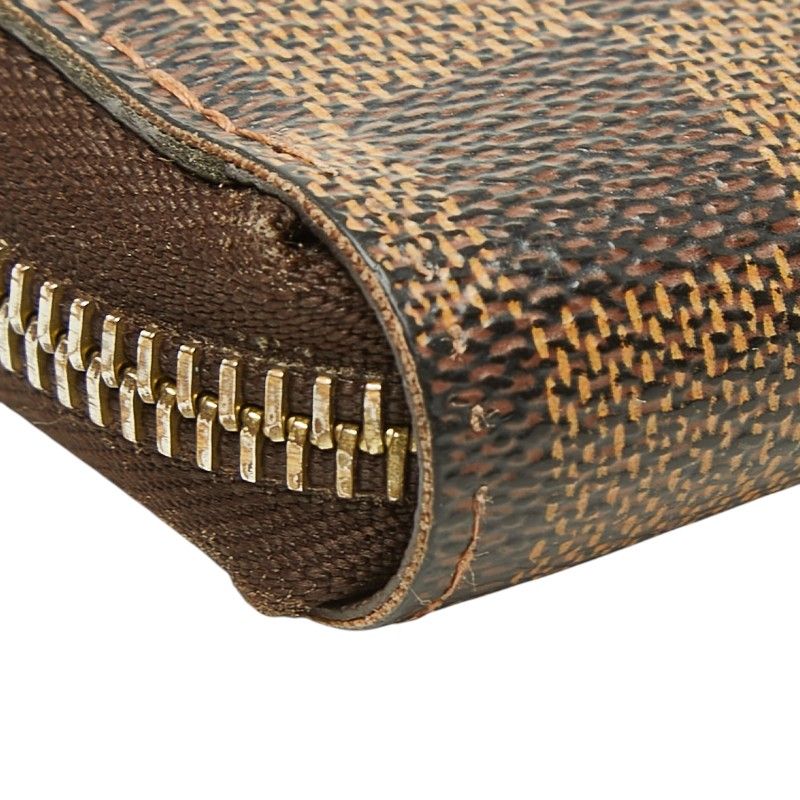 Louis Vuitton Damier Zippy Wallet Zip Around Brown Leather — view 5