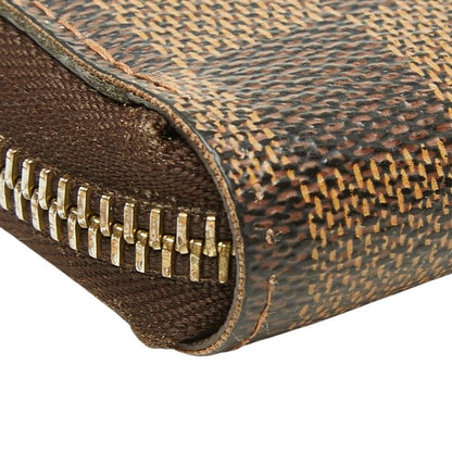 Louis Vuitton Damier Zippy Wallet Zip Around Brown Leather — view 5