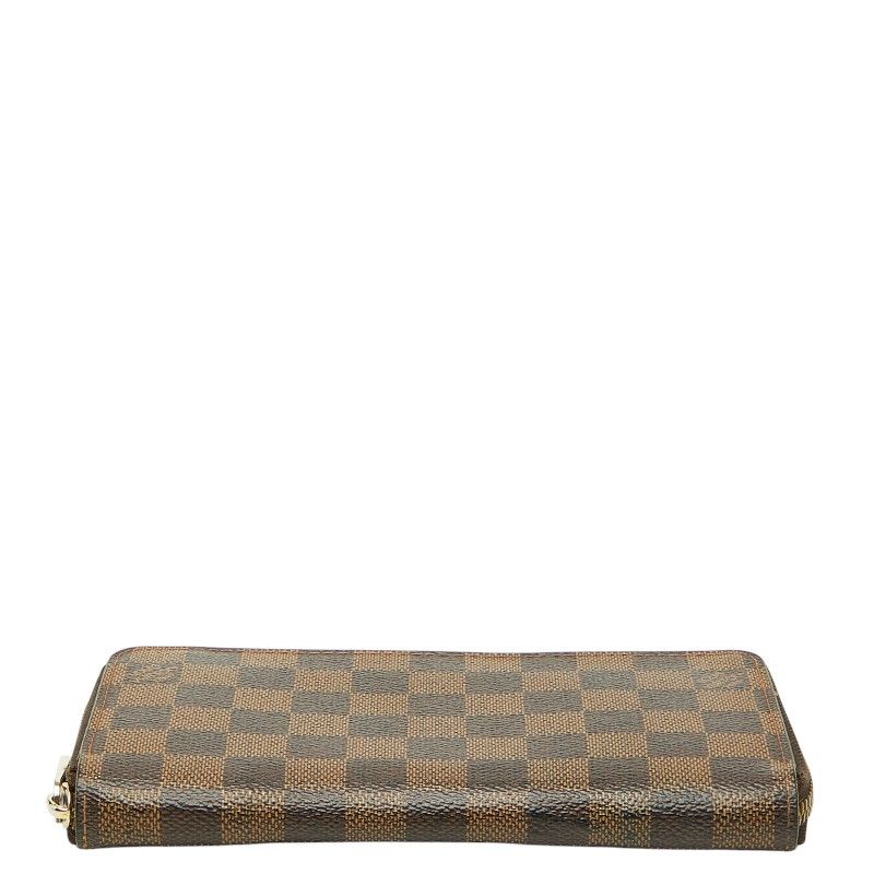 Louis Vuitton Damier Zippy Wallet Zip Around Brown Leather — view 3