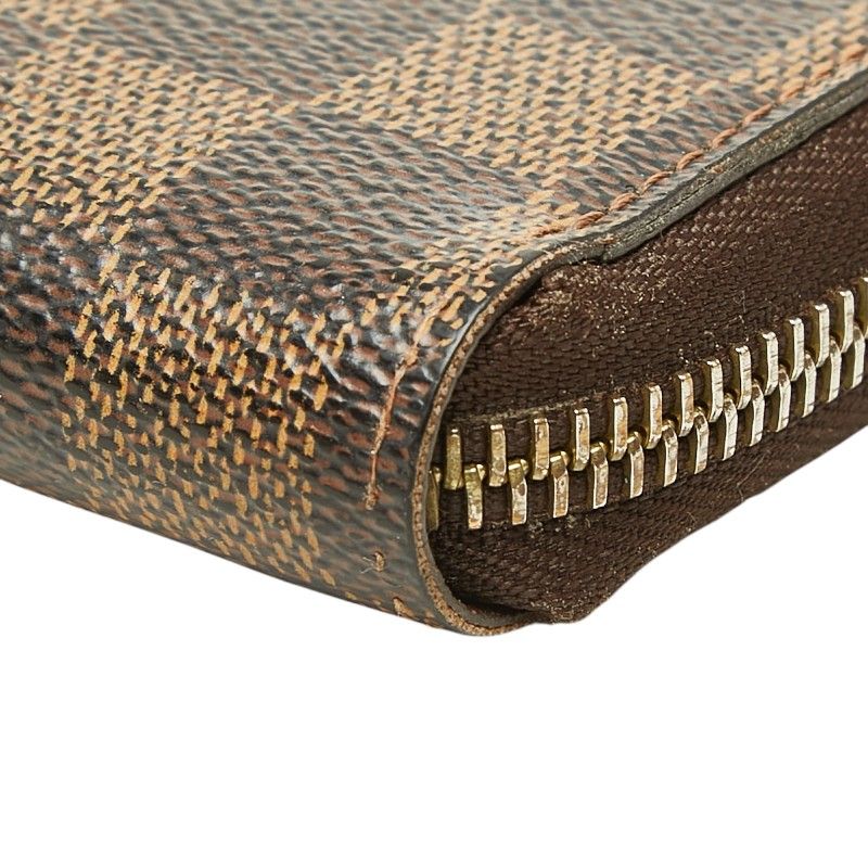 Louis Vuitton Damier Zippy Wallet Zip Around Brown Leather — view 4