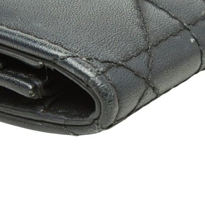 Dior Cannage Lady Dior Bloom Card Case Holder Business Black Leather — view 6
