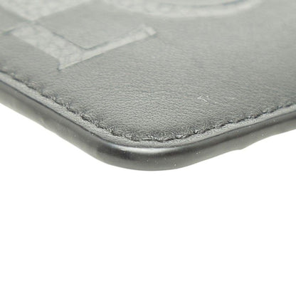 Loewe Logo Bicolor Fragment Case Coin Card Gray Black Leather — view 4