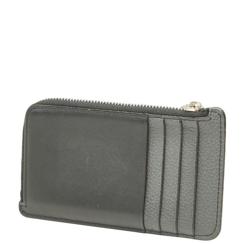Loewe Logo Bicolor Fragment Case Coin Card Gray Black Leather — view 2