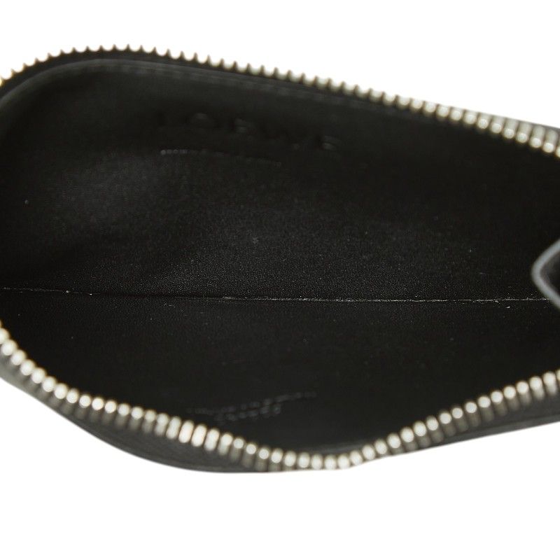 Loewe Logo Bicolor Fragment Case Coin Card Gray Black Leather — view 6