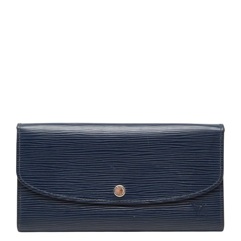 Louis Vuitton Epi Portefeuille Emily Wallet Andigo Blue Leather