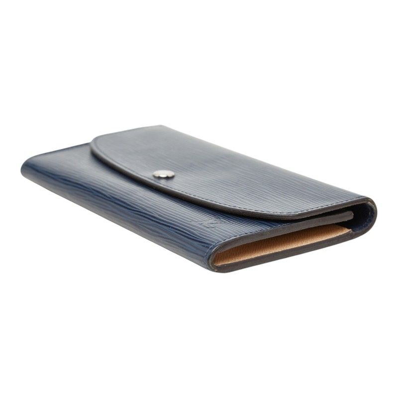 Louis Vuitton Epi Portefeuille Emily Wallet Andigo Blue Leather — view 4
