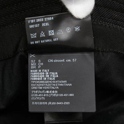 Prada Logo Bucket Hat Black Cotton — view 7