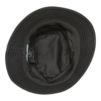 Prada Logo Bucket Hat Black Cotton — view 4