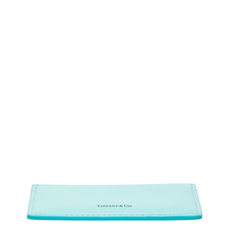 Tiffany & Co Card Case Cobalt Blue Leather — view 3