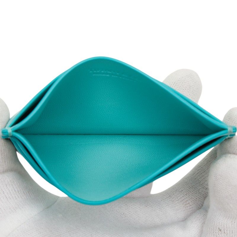 Tiffany & Co Card Case Cobalt Blue Leather — view 6