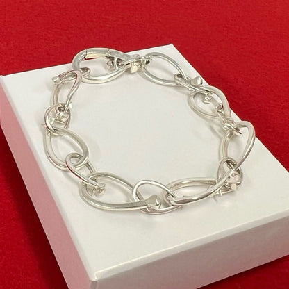 Gucci Vintage Nail Motif Bracelet 925 Sterling Silver Chain