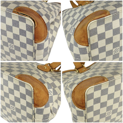 Louis Vuitton Damier Azur Leather Hampstead PM Tote Shoulder Bag — view 6