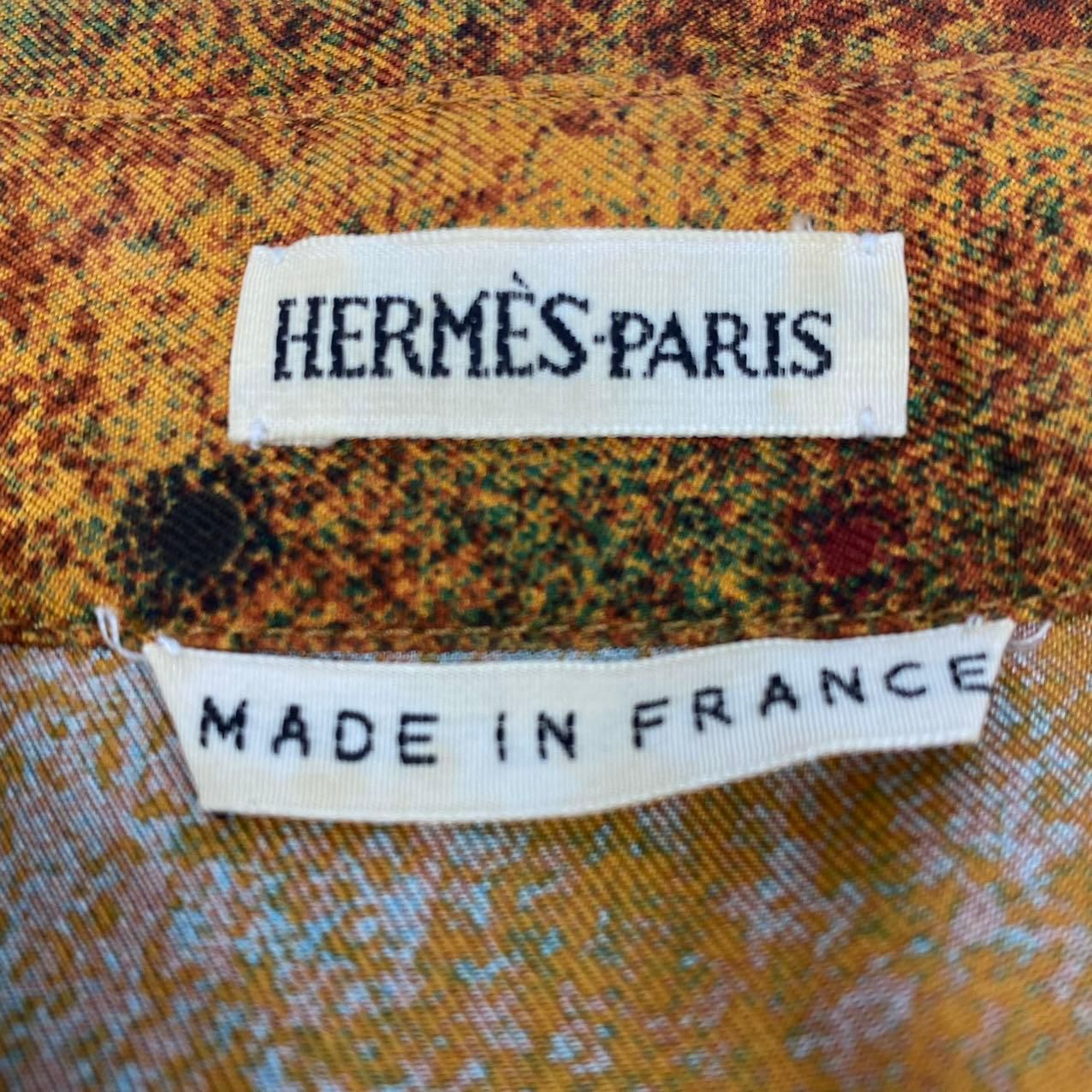 Hermes Top Silk Galaxy Cosmic Pattern Martin Margiela Era Shirt Multi Color 38 — view 4