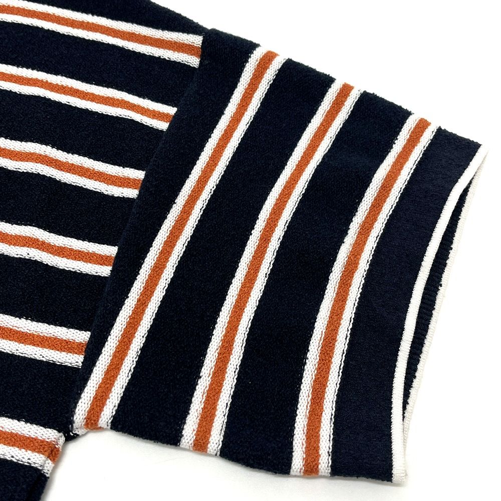 Chanel Polo Shirt Border Lion Button Cotton Black — view 5