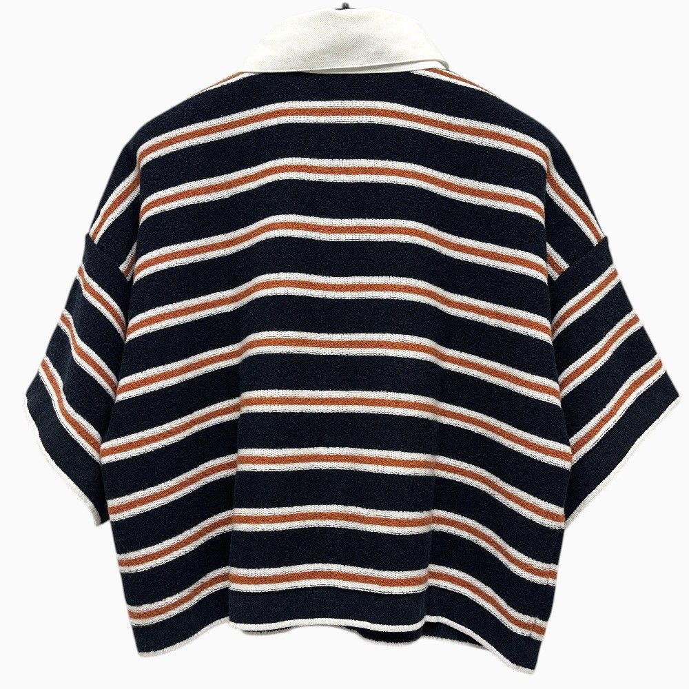 Chanel Polo Shirt Border Lion Button Cotton Black — view 2