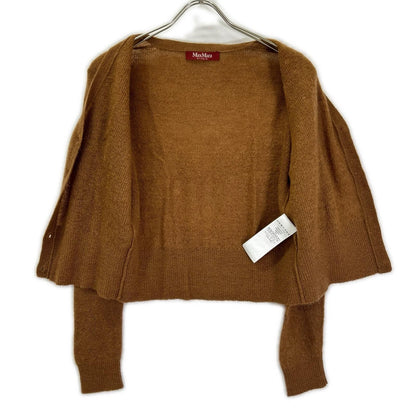Max Mara Studio 6 75 Brown Sequin Mohair Cardigan — view 3