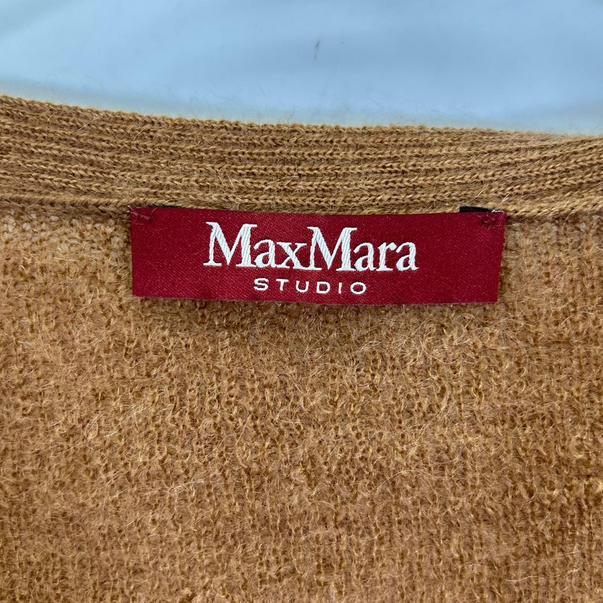 Max Mara Studio 6 75 Brown Sequin Mohair Cardigan — view 4