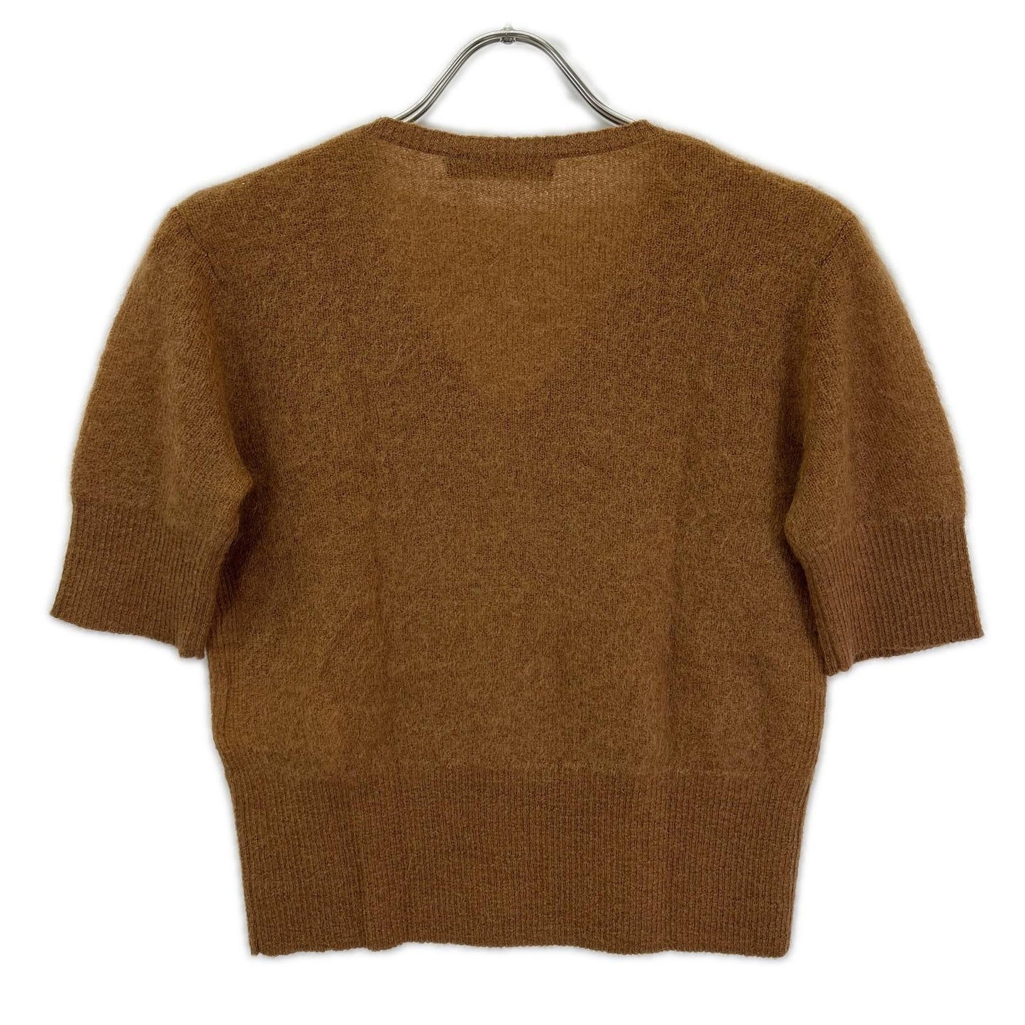 Max Mara Studio 6 75 Brown Sequin Mohair V-neck — view 2