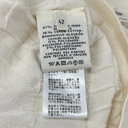 Hermes Off White Silk Blend Cardigan 42 — view 5