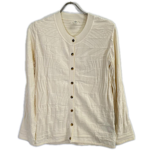 Hermes Off White Silk Blend Cardigan 42