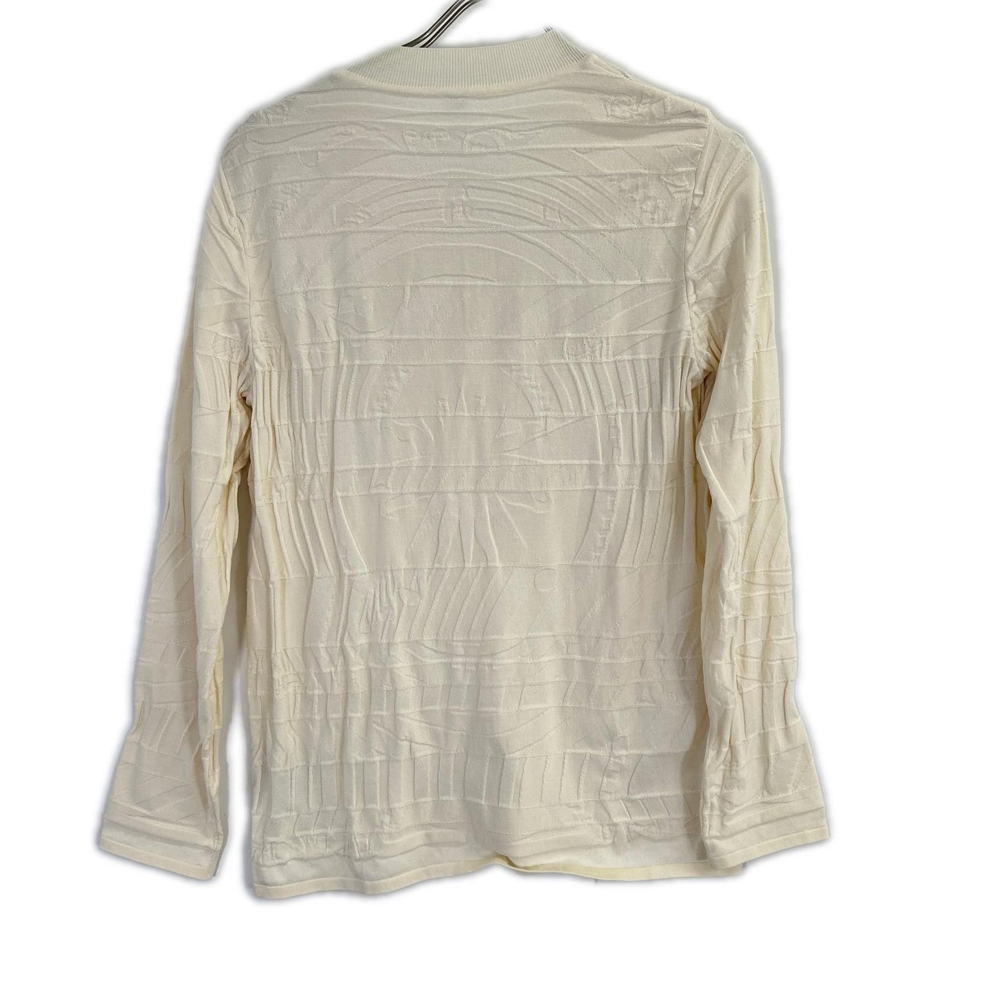 Hermes Off White Silk Blend Cardigan 42 — view 2