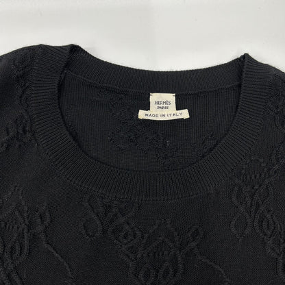Hermes Black Cashmere Silk Sleeveless Knit Dress 42 — view 6