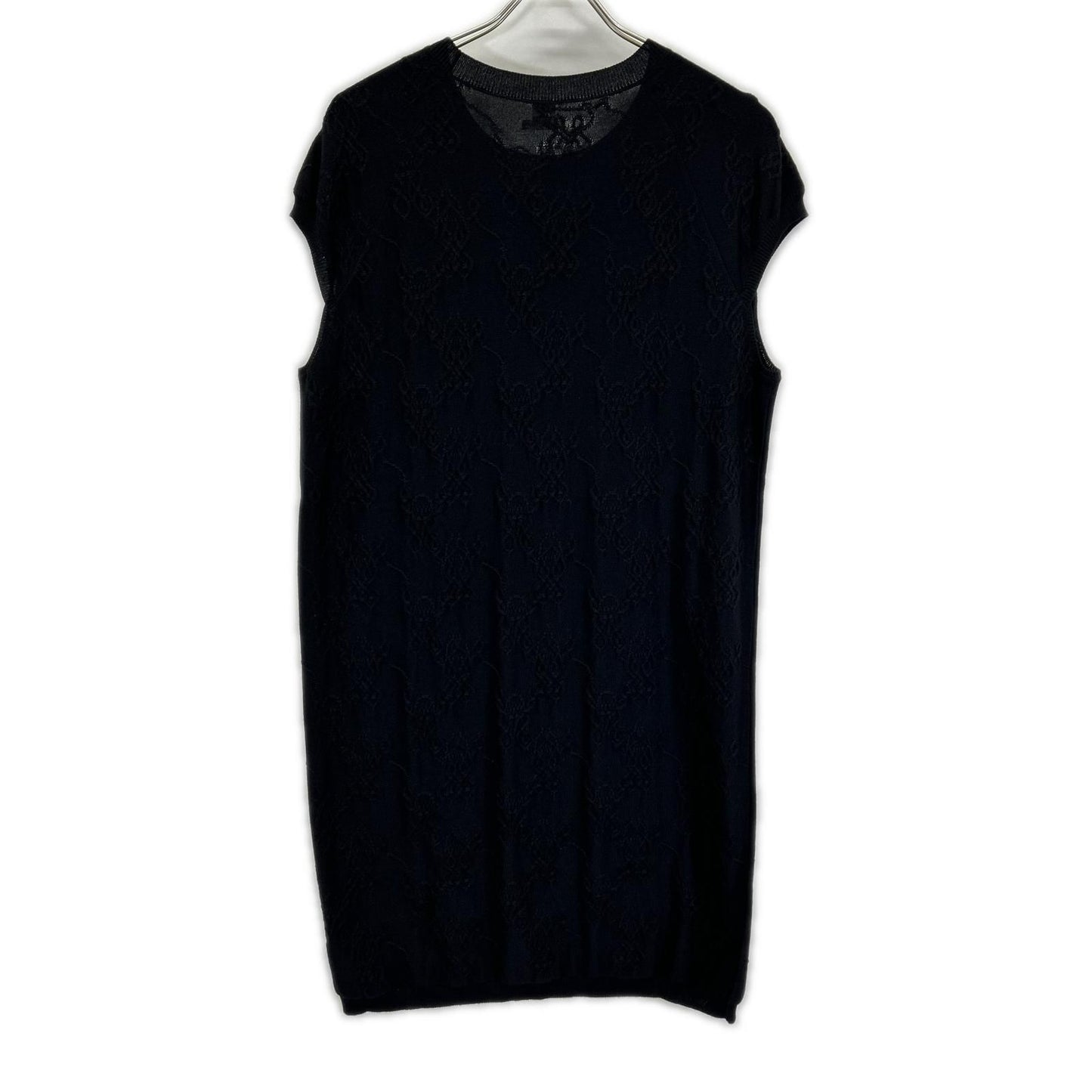 Hermes Black Cashmere Silk Sleeveless Knit Dress 42 — view 2