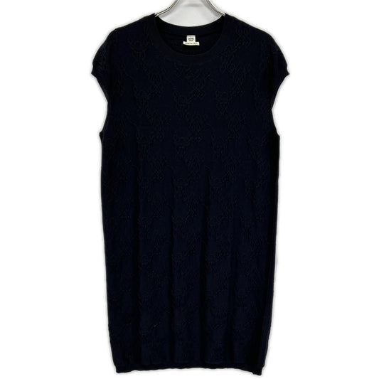 Hermes Black Cashmere Silk Sleeveless Knit Dress 42